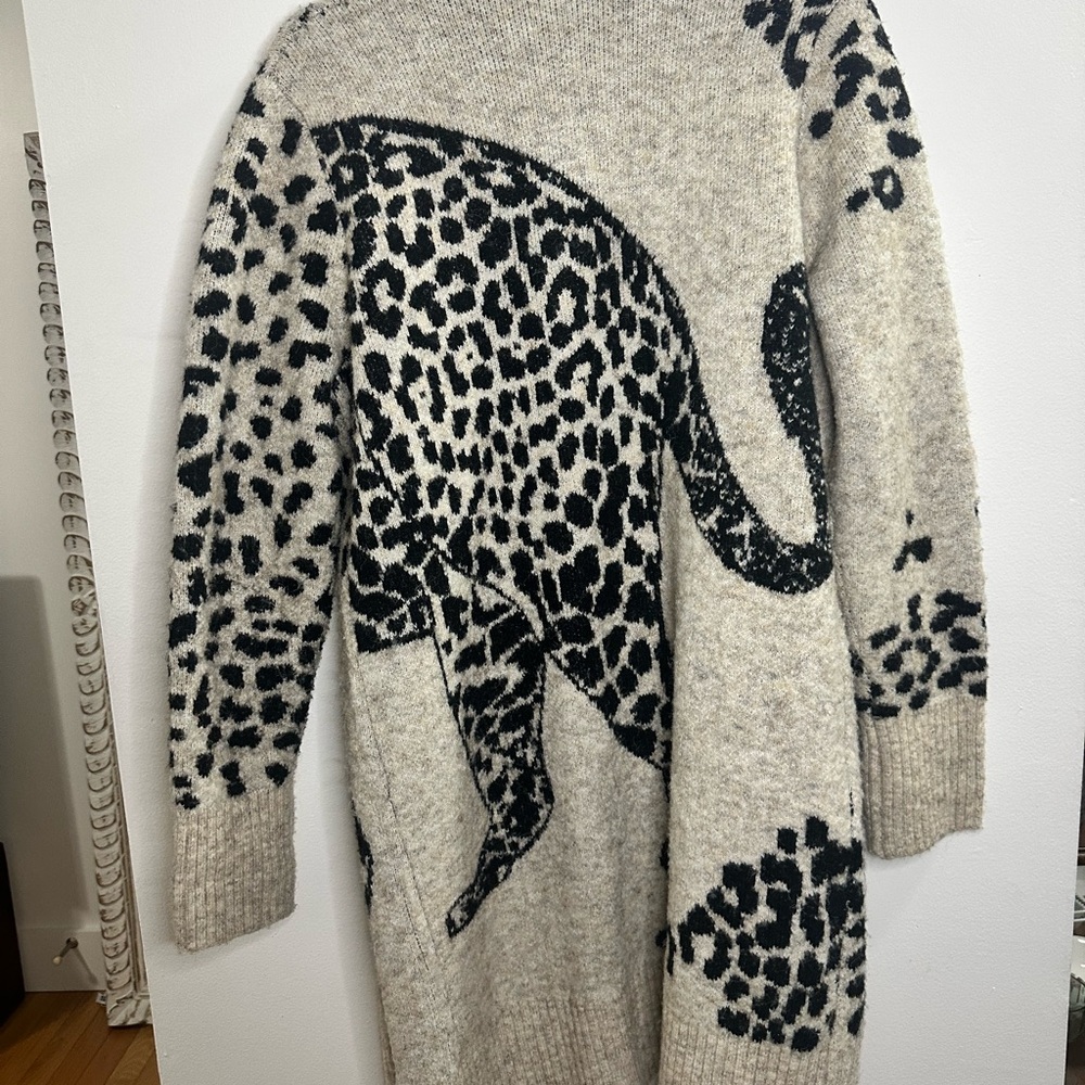 Leopard Print Open Cardigan - Picture 3 of 3